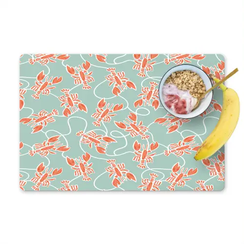 Zee - Kreeft - Groen - Oranje Placemat vinyl groot 368 -zzzproduct_Kitchenyeah-website