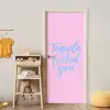 Tequila texted you - Roze - Blauw deurposter klein -sfeer4
