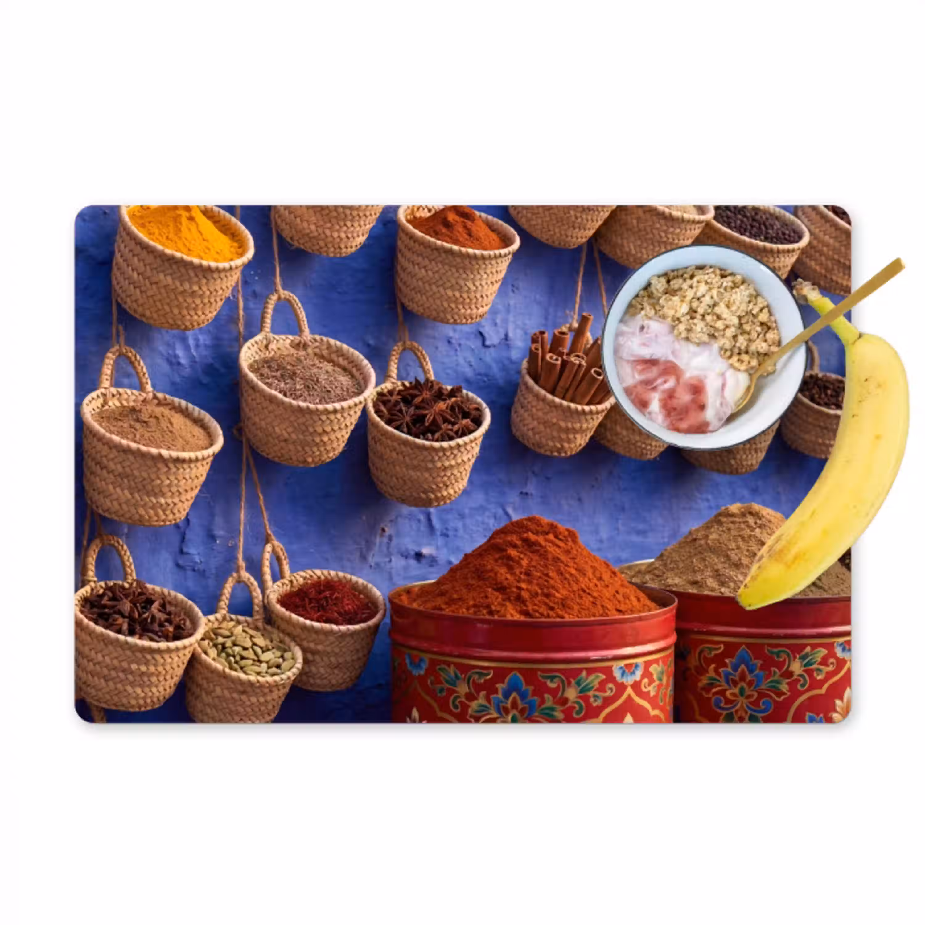 Kruiden - Manden - Markt Placemat vinyl groot -zzzproduct_Kitchenyeah-website