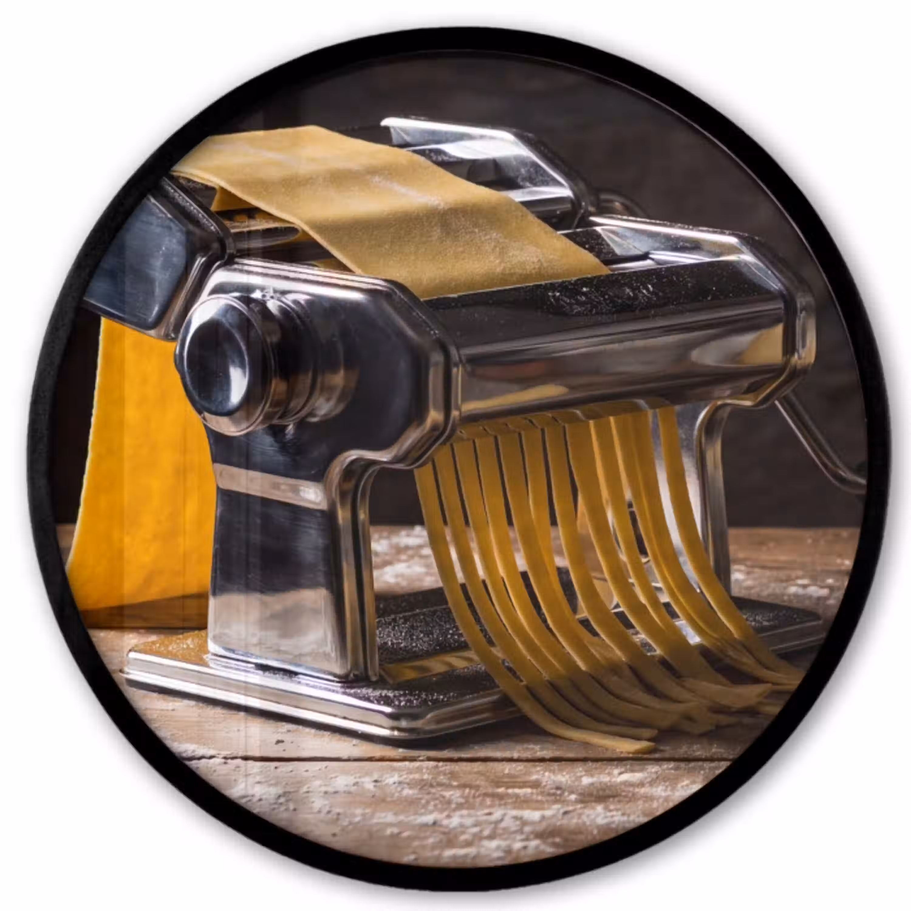 Pasta - Vers - Koken Fotolijst rond zonder passe partout klein -3d