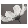 Bloem - Minimalistisch - Zwart - Wit muismat rubber klein -3d