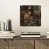 Chimpansee - Stoel - Pak - Bruin plexiglas 5mm klein -sfeer1