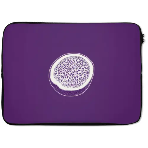 Passievrucht - Zaadjes - Paars - Minimalistisch laptophoes neopreen klein -zkaufland3dotto