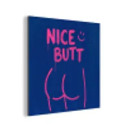 Brutaal - Grappig - Blauw aluminium wit klein -3d