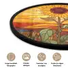 Zonnebloem - Mozaïek - Zonsondergang - Geel Fotolijst rond zonder passe partout klein -closeup_NL