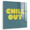 Chill out - Geel - Blauw plexiglas 5mm klein -zzzproduct_nieuw