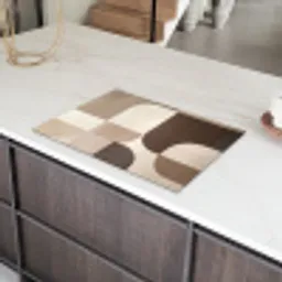 Geometrisch - Geweven structuur - Modern Inductie beschermer vinyl 3mm klein -sfeer8