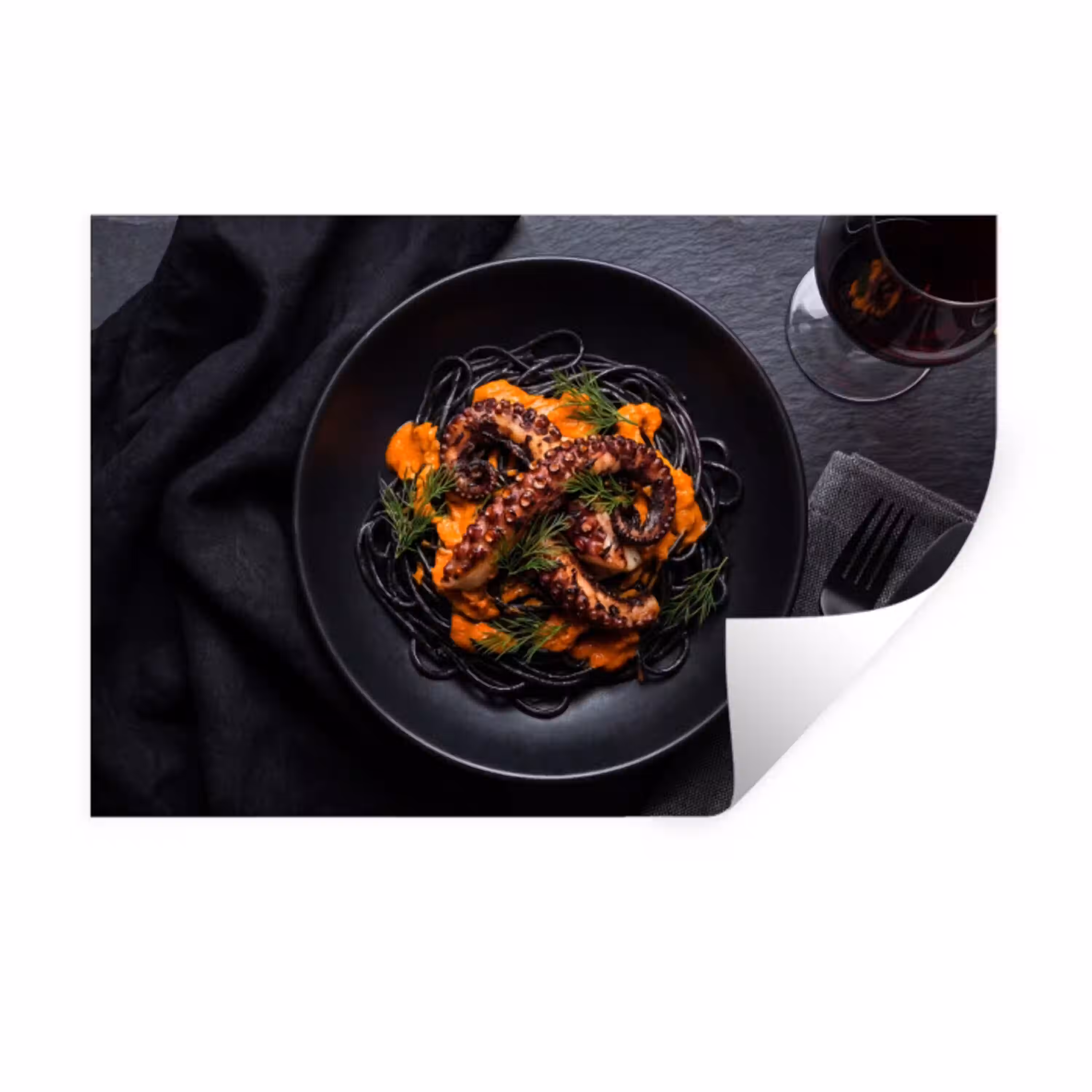 Eten - Octopus - Modern Muursticker klein -3d