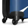 Blauwe achtergrond met vliegtuig en tekst Flight Mode NBS - Handbagage koffer - Kinderen Unisex middel -wiel