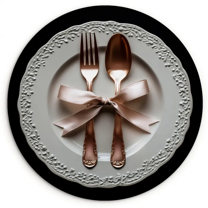 Rose - Strik - Bestek Wandcirkel kunststof plaat 5mm dik klein -3d