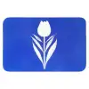 Tulp - Minimalistisch - Bladeren - Wit WCmat klein -3d