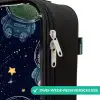 Dieren - Astronaut - Planeten - Sterren Kinderkoffer - Zwart klein -rits_DE