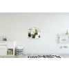 Minimalistisch - Cirkels - Penseelstreken - Beige textielposter latten blank klein -kinderkamer