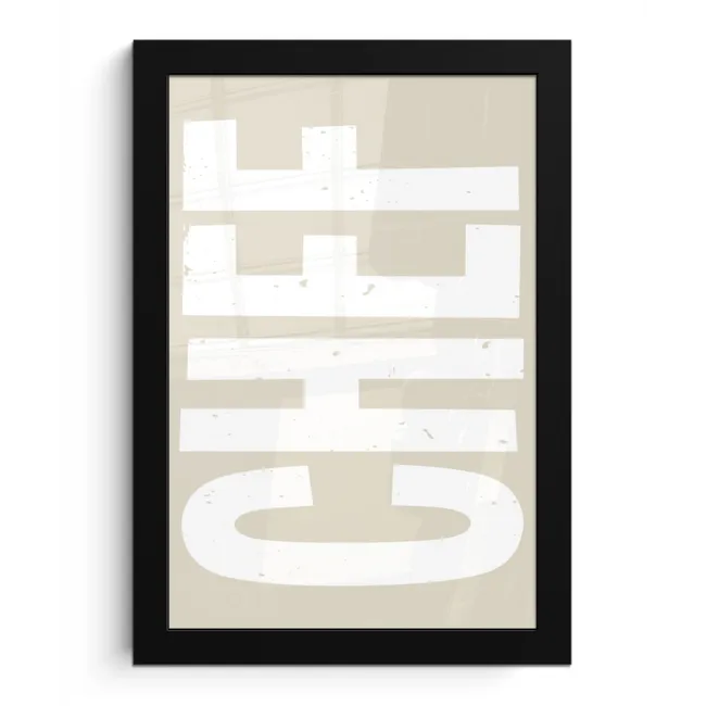 Wit - Chef - Decoratie - Japandi fotolijst zwart zonder passe partout klein -3d