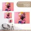 Kleurrijk - Bloemen - Vrouw - Zon tuinposter los doek klein -Xsfeer9_DE