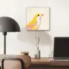 Vogel - Minimalistisch - Geel aluminium wit klein -sfeer5