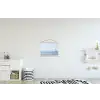 Horizon - Zeilboot - Zee textielposter latten blank klein -kinderkamer