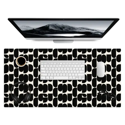 Modern - Patroon - Zwart Muismat XXL klein 681 -3d