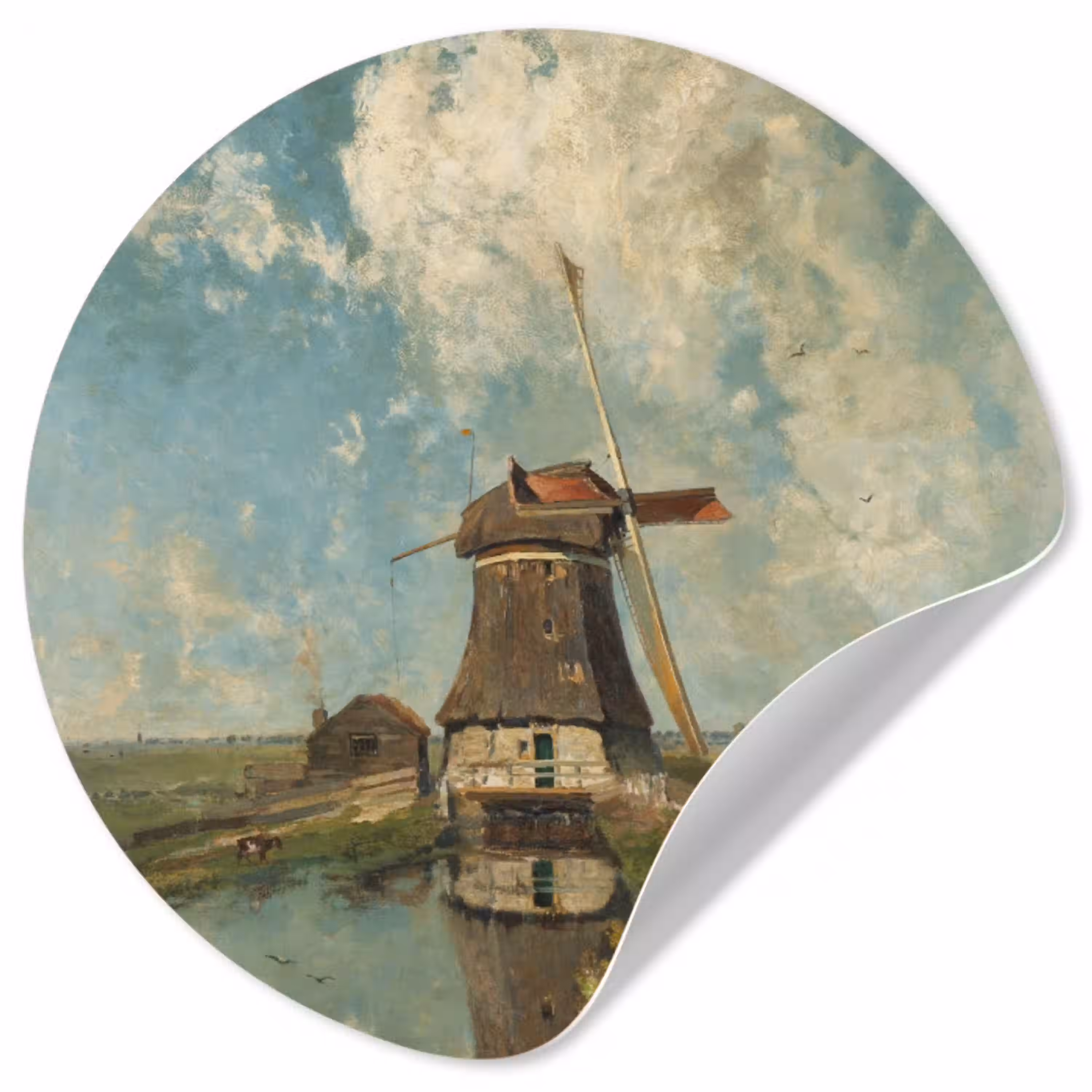 In de maand juli - Schilderij van Paul Joseph Constantin Gabriël Wandcirkel behangsticker klein -3d