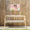 Badkamer - Eend - Blauw Tuinposter op houten frame 2 cm dik klein -sfeer4