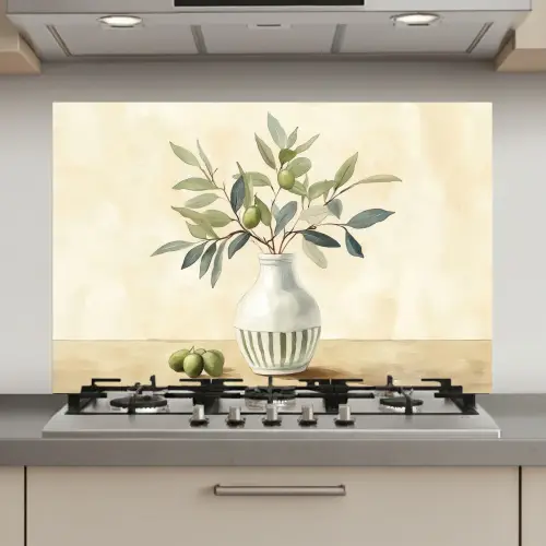 Vaas - Keramiek - Olijftakken keuken achterwand spatscherm klein -3d_website