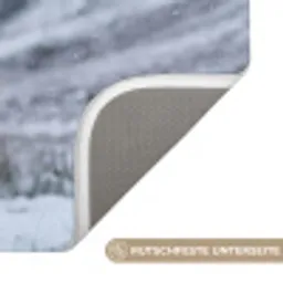 Schotse Hooglander - Sneeuw - Bergen - Winter Badmat klein -USP_AntislipDE