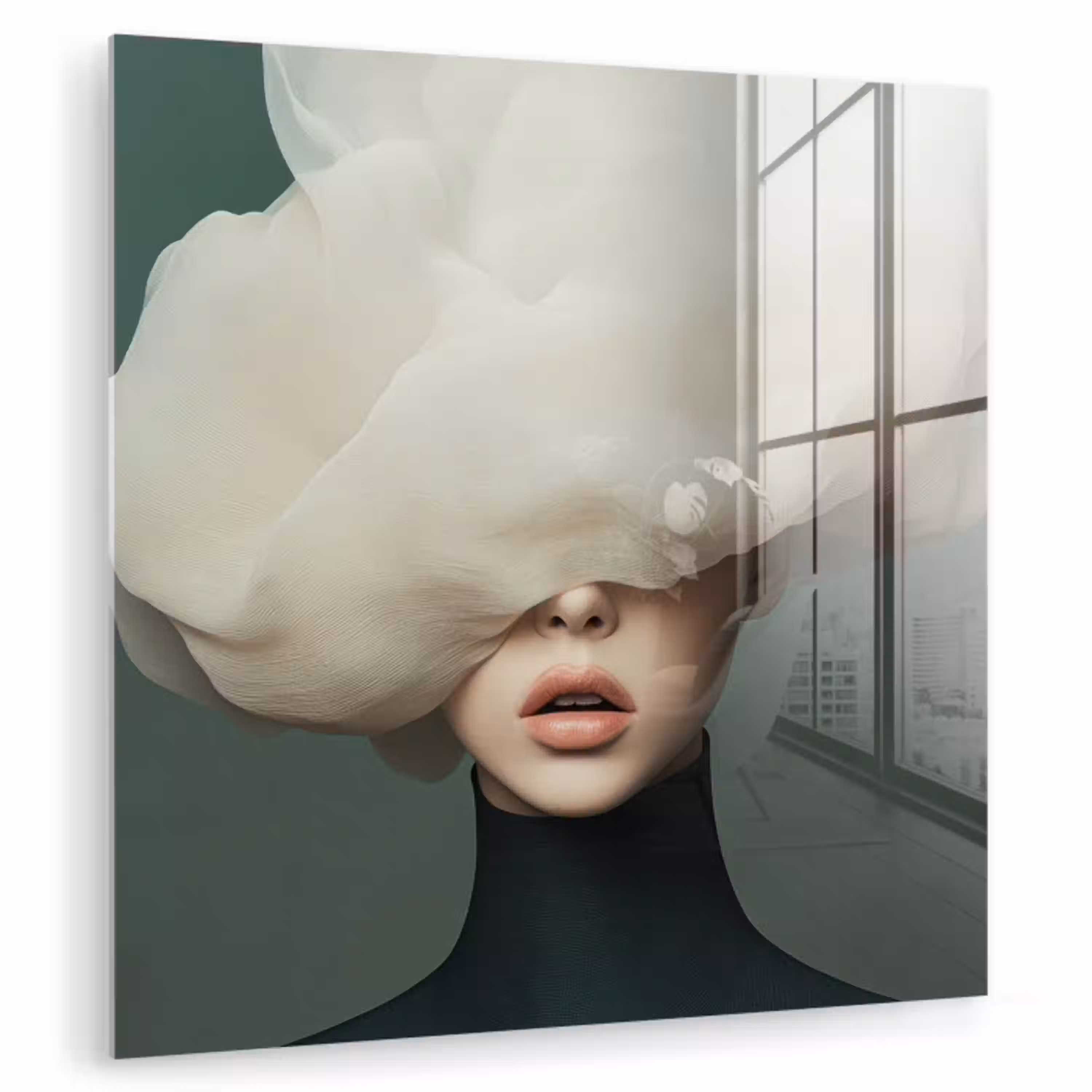 Hoed - Vrouw - Beige plexiglas 5mm klein -zzzproduct_nieuw