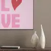 Love - Roze - Hart - Valentijn PET vilt klein -sfeer6_closeup