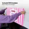More coffee - Roze - Paars - Strepen - Mok Inductie beschemer met haakjes klein -ky-ophangen-nl