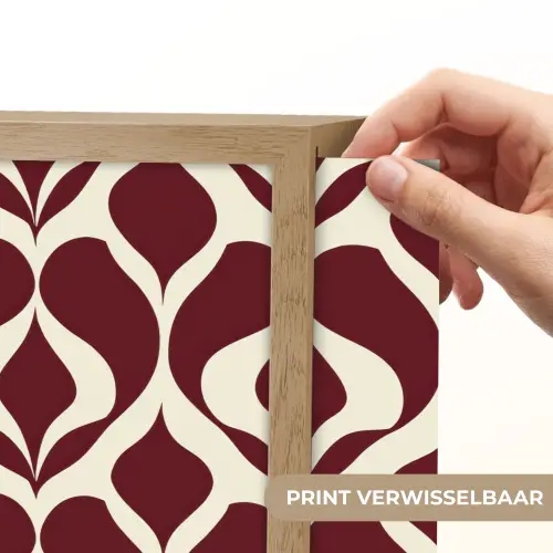 Rood - Druppelpatroon - Grafisch Light Box met batterij (Wandlamp) middel 907 -USP_websiteprintNL