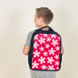 Madeliefjesmania hotpink Rugzak - Zwart middel -sfeer2