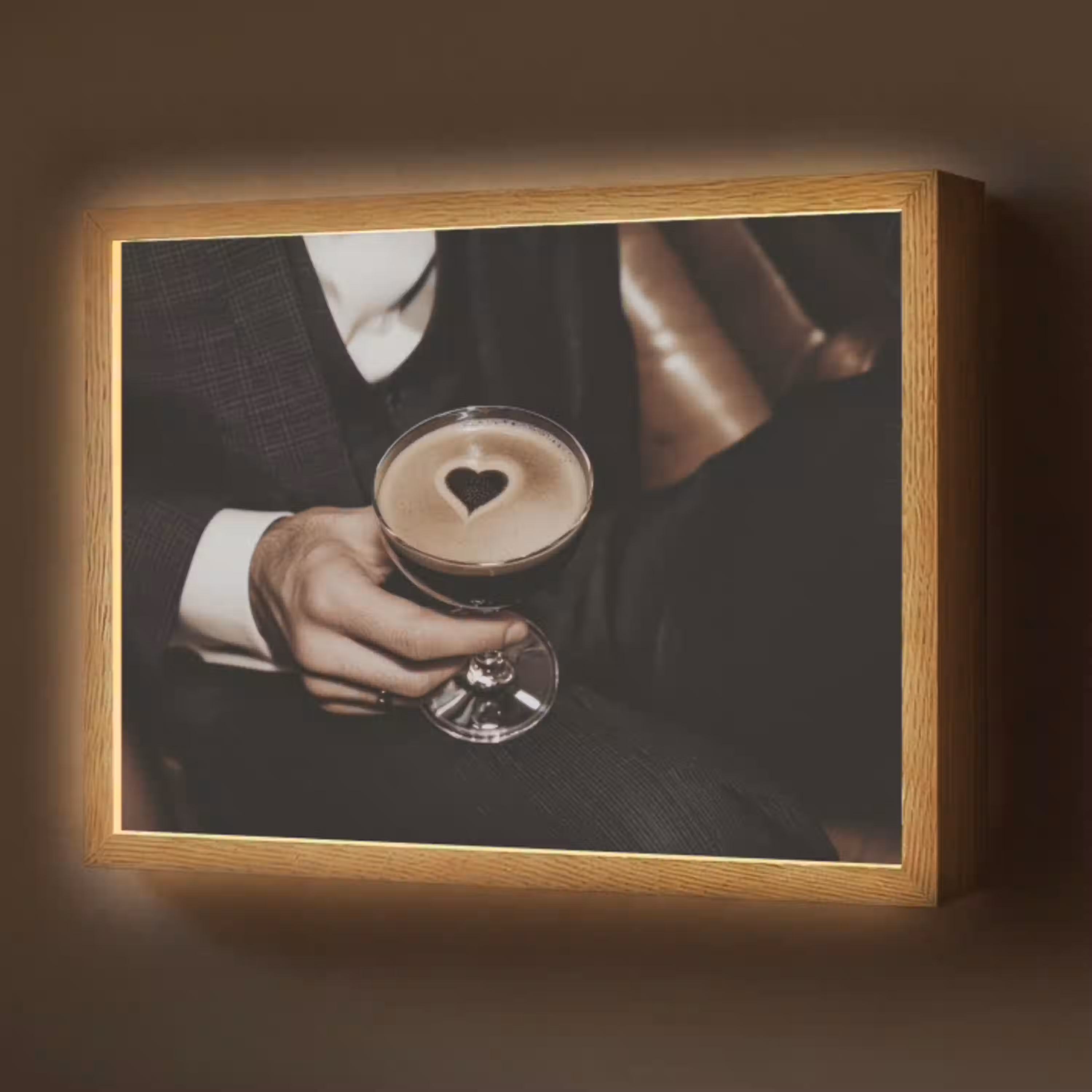 Hartje - Cocktail - Espresso Martini - Hand Light Box met batterij (Wandlamp) middel -z3d_website