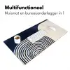 Donkerblauw - Abstract - Lijnen Muismat XXL klein -sfeer4