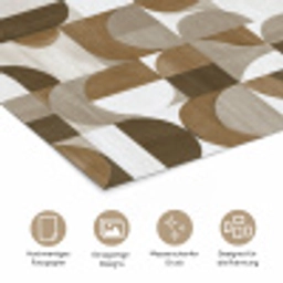 Abstract - Retro - Bruin poster papier klein 62 -tcloseup_DE