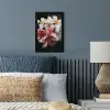 Bloemen - Roze - Zwart - Flora - Botanisch fotolijst zwart zonder passe partout klein -sfeer3