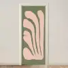 Abstract - Natuur - Pastel - Roze deurposter klein -3d_beige
