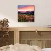 Bloemen - Bergen - Landschap - Nacht - Lucht - Roze aluminium wit klein -sfeer3