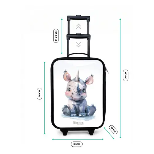 Baby neushoorn Kinderkoffer - Zwart klein -productfoto_formaten