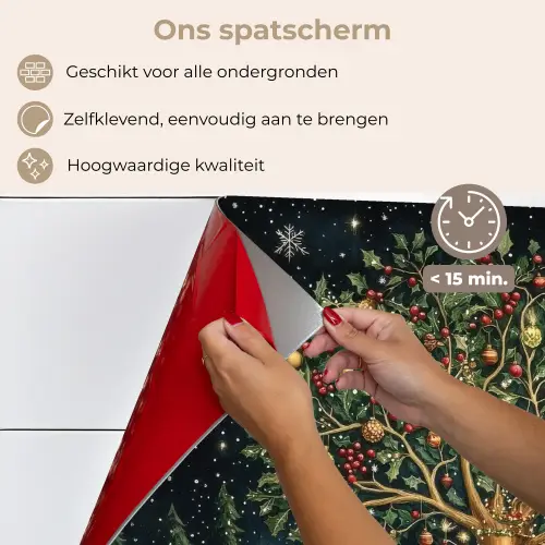 Feestboom - Winterhemel - Kleurrijk keuken achterwand spatscherm klein -spatscherm_NL