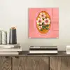 Illustratie - Bloemen - Rand - Roze plexiglas 5mm klein -sfeer1