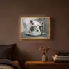 Varken - Schattig - Spaghetti - Zwart wit - Dier Light Box met batterij (Wandlamp) middel -sfeer4