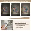 Kleurrijk - Bloemen - Kunst - Natuur - Hippie Light Box met kabel (Tafellamp) klein -USP_dimbaarNL