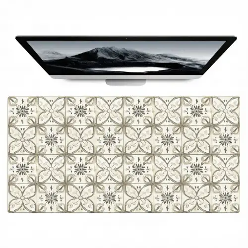 Antiek - Tegel - Beige Muismat XXL klein 681 -zzz3d