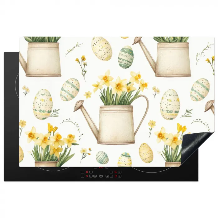Gieter - Bloemen - Eieren Inductie beschermer vinyl 3mm klein -3d