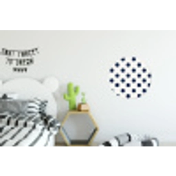 Klassiek - Stippen - Blauw Wandcirkel aluminium klein 190 -kinderkamer
