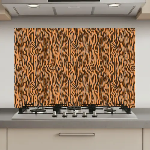 Tijger - Oranje - Patroon - Strepen keuken achterwand spatscherm klein 900 -3d_website