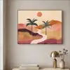 Heuvels - Palmbomen - Abstract Textielframe zwart klein -sfeer2