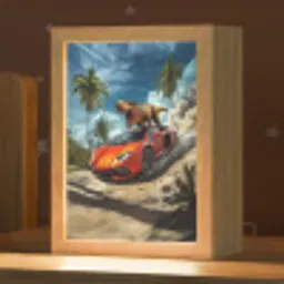 Sportauto - Rood - Dino Light Box met kabel klein -zzz_3d_website