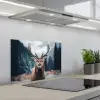 Hert - Dieren - Landschap - Winter - Sneeuw keuken achterwand spatscherm klein -3d_schuin