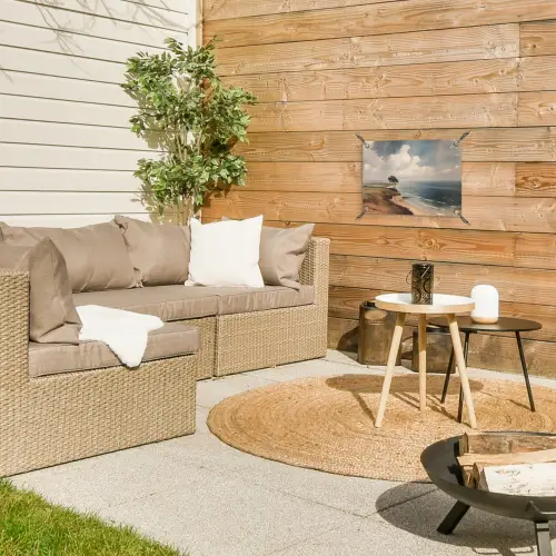Klif - Zee - Boom tuinposter los doek klein -sfeer4